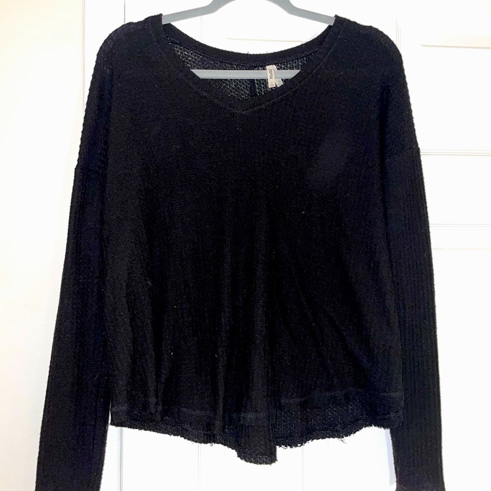 Black v-neck sweater
